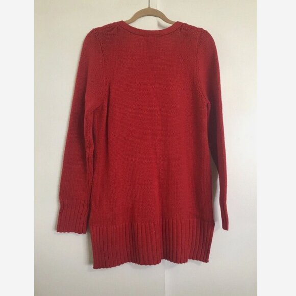 LANE BRYANT Red Cable Knit Sweater NWT Size 14/16 Vee Neck - Picture 5 of 5